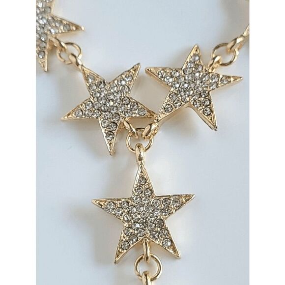 ⭐ Star Drop Spangled Rhinestone Y Lariat Long Necklace NEW - Picture 10 of 17